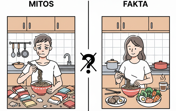 Mitos atau Fakta: Makan Mie Instan Setiap Hari Berbahaya Bagi Kesehatan?
